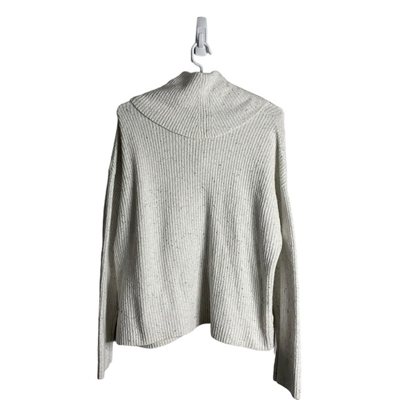 Yes Lola Women's Ivory Speckled Cowl Neck Knit Sweater - Picture 7 of 7